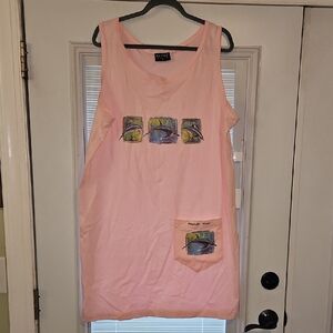 KEY WEST NEW Tank Top Blush Pink Tee Shirt Dress Never Worn Swim Beach Cover Up